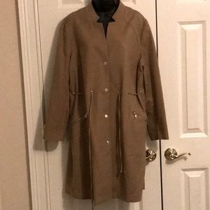 Chico’s Women Spring Coat -Dark-Tan